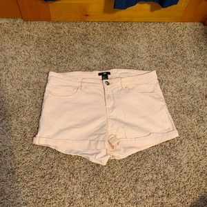 Mid-Rise Blush Pink Jean Shorts